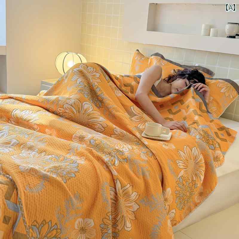 ジャカード 3層 ガーゼ 夏 シングル ダブル オフィス ブランケット タオル キルト エアコン 四季 ユニバーサル