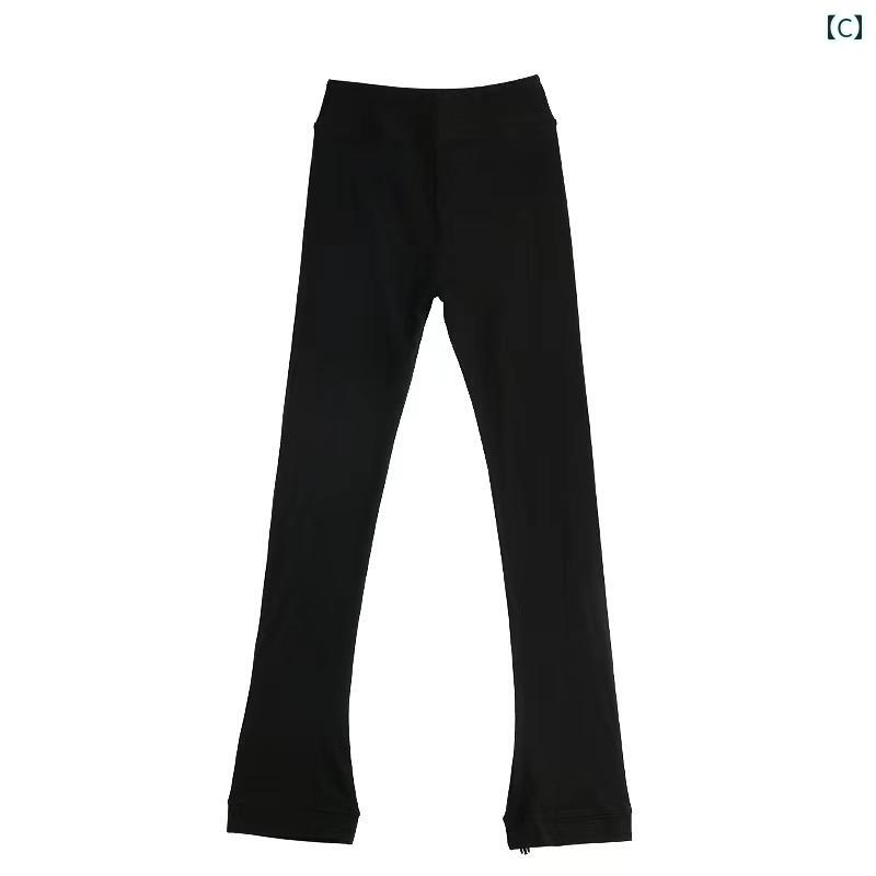 LINEAR shopの秋 女性用 フィギュア スケート 服 大人 子供用 トレーニング レース トップス ズボン スーツ シンプル エレガント ブラック｜アングル3