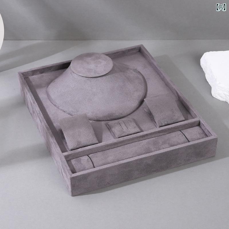 クロスボーダー スポット コンビ ネーション セットジュエリー スタンド ベルベット ジュエリー トレイ ストア リングブレスレット ネックレス イヤリング 多...