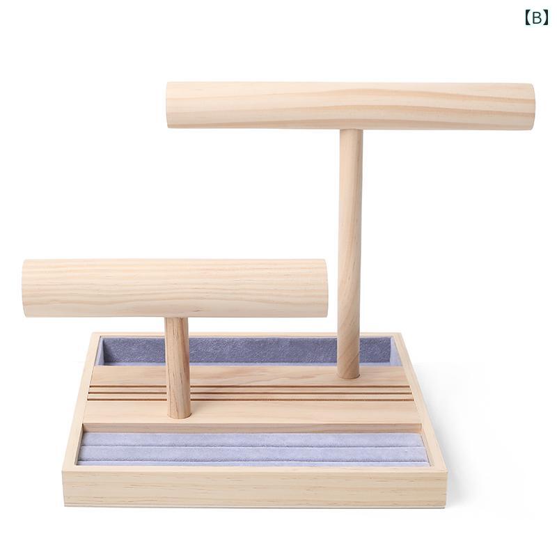 無垢材 ジュエリーボックス 家庭用 収納 ジュエリー 吊り下げ式 イヤリング ラック...