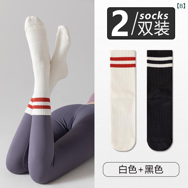 LINEAR shopのヨガ ソックス 滑り止め プロ 仕様 レディース ピラティス 厚手 スポーツ フィットネス ランニング スキッピング 高校 チューブ 圧力｜アングル2