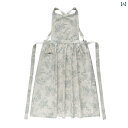 グリーン レトロ コットン& リネン エプロン フラワーショップ コーヒー ショップ 作業服 日本製& 韓国製 撥水 ホーム カバー オール