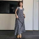 2025年夏季のマタニティ・フラワーキャミソール.インナーのゆったり 半袖Tシャツ2点セット 花柄 サスペンダー ワンピース.ミドル丈