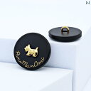 かわいい 子犬 黒 金 ボタン 豪華 セーター スーツ シャツ ウール コート アクセサリー カジュアル おしゃれ