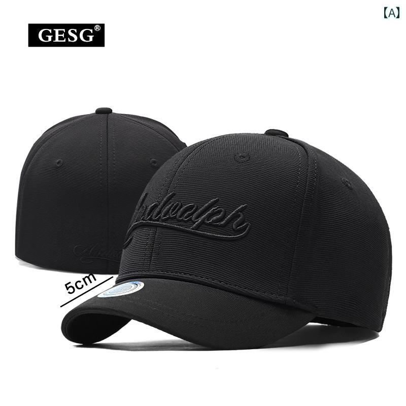 バック クローズド ショート ブリム メンズ ハット 完全 密閉型 大きいサイズ 野球 帽 な 文字 刺繍 ダックビル キャップ