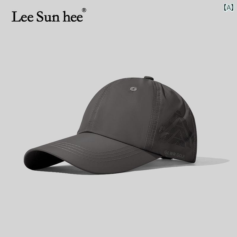 速乾性 帽子 男女兼用 夏用 日焼け防止 野球 帽 アウトドア 登山 薄型 ダックビル ハット.シンプル.可..