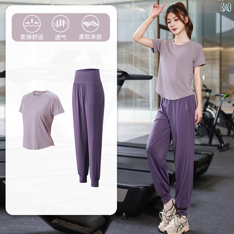 スポーツ スーツ レディース 夏 速乾 服 ランニング フィットネス ヨガ 縄跳び バドミントン 半袖.シンプル.カラフルカラー