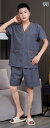 女性用 灸 スーツ 綿 前後 長袖 鍼 治療 専用 服 男性用 オープン ボタン マッサージ 蒸し サウナ セットアップ 背中開き
