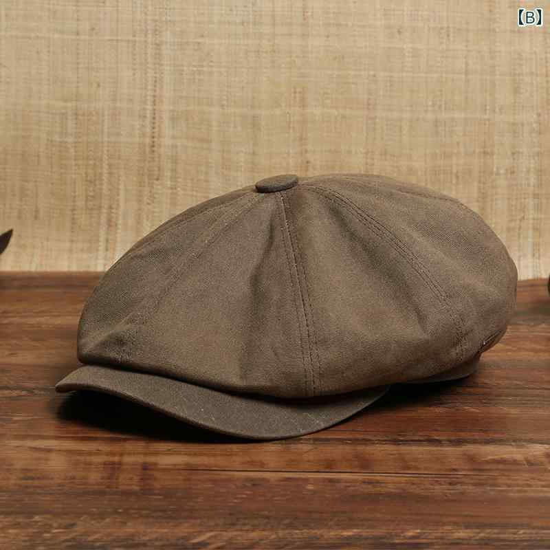 グローバル 同一 スタイル ] レトロ ワックス クロス ハット メンズ 八角形 アウト...