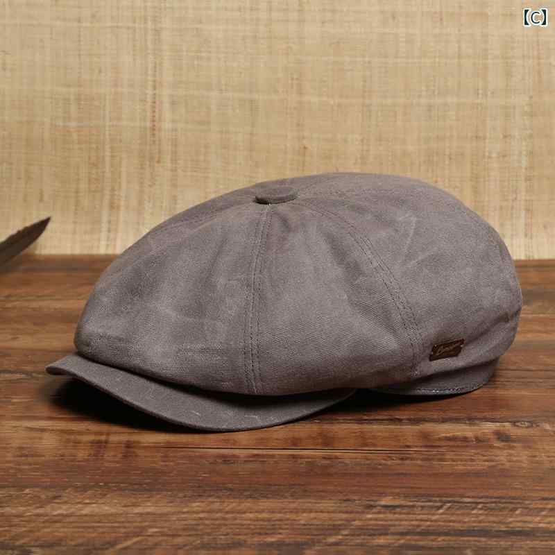 グローバル 同一 スタイル ] レトロ ワックス クロス ハット メンズ 八角形 アウト...
