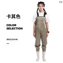 女性用 ウェーディング パンツ 海 釣り 用具 大人用 下半身 スーツ レインブーツ 付き 全身 防水 レインパンツ ワンピース