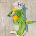 猫の 恐竜の 服 ペット ジャンプスーツ 面白 プラスベルベット 暖かい フランネル 冬 抗 脱毛 犬の.カラフルカラーオシャレ