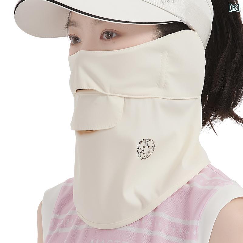 耳 保護 ゴルフ 日焼け防止 マスク フルフェイス ネック UV 薄型 テニス サイクリング アウトドア ランニング サンシェード 通気性