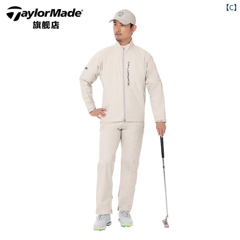 ゴルフ メンズ スポーツ レジャー 防水 レインコート スーツ カジュアル スポーティー アウトドア シンプル ブラック