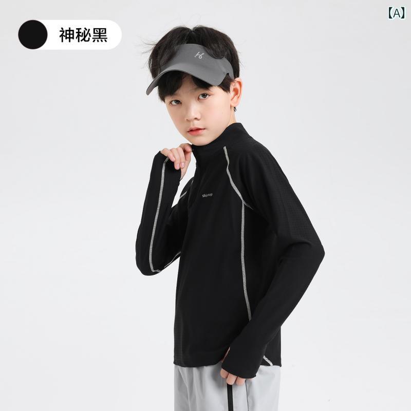 ボーイズ スポーツウェア 速乾性 長袖 Tシャツ 2025 春秋 子供用高弾性 アウトドア ランニング クールトップ キッズ スポーティー素材：ナイロン素材構成: ポリアミド繊維（ナイロン）61.8.ポリウレタン弾性繊維（スパンデックス）38.2参考身長：140cm 130cm 150cm 160cm 110cm 120cm