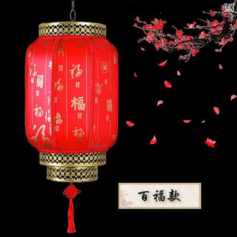 アンティーク シープスキン ランタン 装飾 品 屋外 防水大きな 赤 プリント 広告 ホテル 景勝 地.可愛..