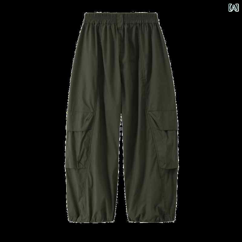 軽い アウトドア スポーツ 子供服 ゆったり オーバーオール ストリート ダンス パラシュートパンツ 女の子 パンツ スポーティー