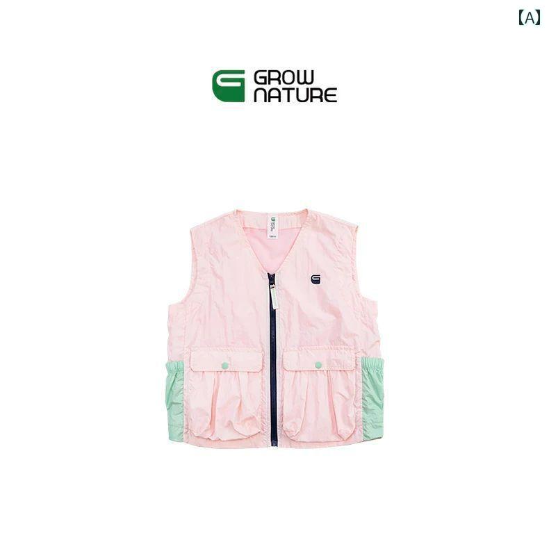 男の子 女の子 屋外 軽い ベスト ジャケット 2025年 夏 子供用 日焼け防止 速乾性 作業服 スポーツ チョッキ スポーティー素材：ナイロン参考身長：140cm.130cm.150cm.160cm.110cm.120cm.165cm 大人用フリーサイズ