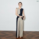 夏 豪華 プロ スリム ノースリーブ ジャンプスーツ レディース 通勤 ハイウエスト ワイドパンツ ツーピース エレガント