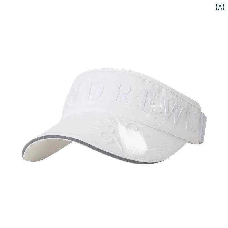 レディース キャップ 帽子なし 韓国 ゴルフ サンシェード 浮き 文字 アウトドア 無地 トップレスハット..