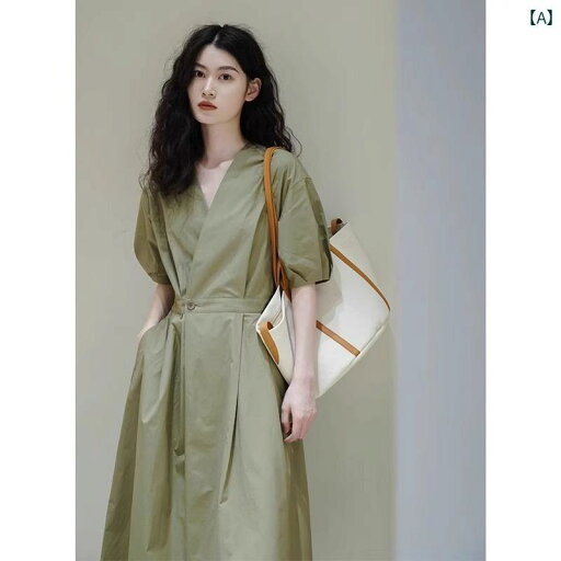 夏 vネック ロング スカート スリム グリーン シャツ ドレス 女性 カジュアル かわいい おしゃれ ハイウエスト 夏 vネック ロング スカート スリム グリーン シャツ ドレス 女性 カジュアル かわいい おしゃれ ハイウエスト