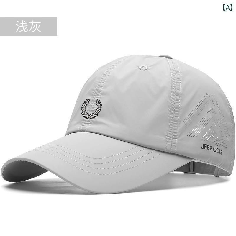 スポット 小麦 耳 夏 ゴルフ キャップ メンズ 薄型 ランニング スポーツ 日焼け防止 アウトドア 野球 帽 紫外線対策 グレー ブルー ホワイト ブラック ピンク