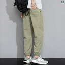 涼しい クール 快適 カジュアル パンツ メンズ 夏 ゆったり 袖口 2025 大きいサイズ 速乾 30mm丈 クロップド