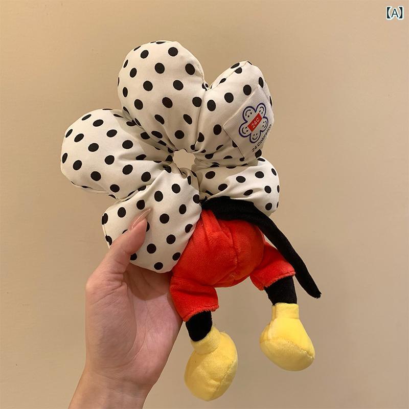 フラワー ヘアバンド レディース ブラック& ホワイト 水玉 模様 かわいい アクセサリー.花柄カラフルカラー.女性