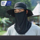 夏用 ゴルフ サンハット メンズ つば広 スポーツ ハット 日焼け防止 マスク ボール キャップ フェイスカバー ブラック グレー カーキ