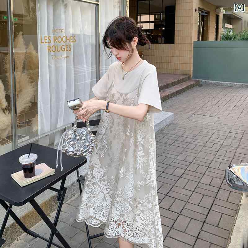 美しい レイヤード ジャカード メッシュ サスペンダー スカート スーツ レディース 2025年 夏 フレンチ..