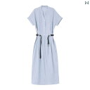春 希 里 / 夏 半袖 シャツ ワンピース ベルト 付き スリム 100 リネン.オシャレ.かわいい.シンプルスタイル