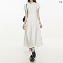ホワイト 半袖 ワンピース 女性 2025年 夏 小さめ 韓国 ポロ 優しい スタイル ウエスト スリム ロング スカート.かわいい
