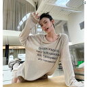ドーパミン ガール ウェア レター プリント フード 付き 日焼け防止 長袖 Tシャツ レディース カバーアップ 薄手 トップス