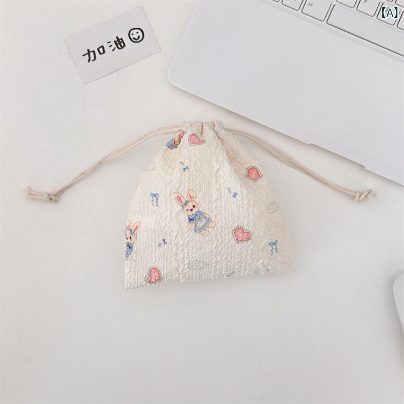 妖 夢 バッグ かわいい 巾着 収納 化粧 品 袋 口紅 雑貨 旅行用 包装 布 小.カラフルカラー.オシャレ.シンプルスタイル