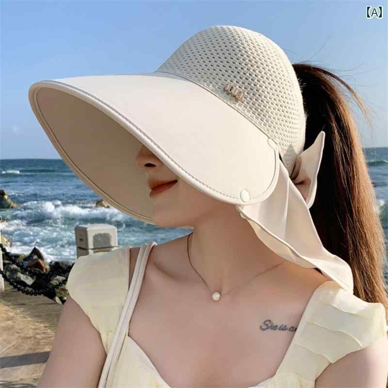 ゴルフ 帽子 レディース 夏用 薄型 サンハット 空 トップハット ビーチ 旅行用 つば広 カーキ ブラック スカイブルー ベージュ ピンク