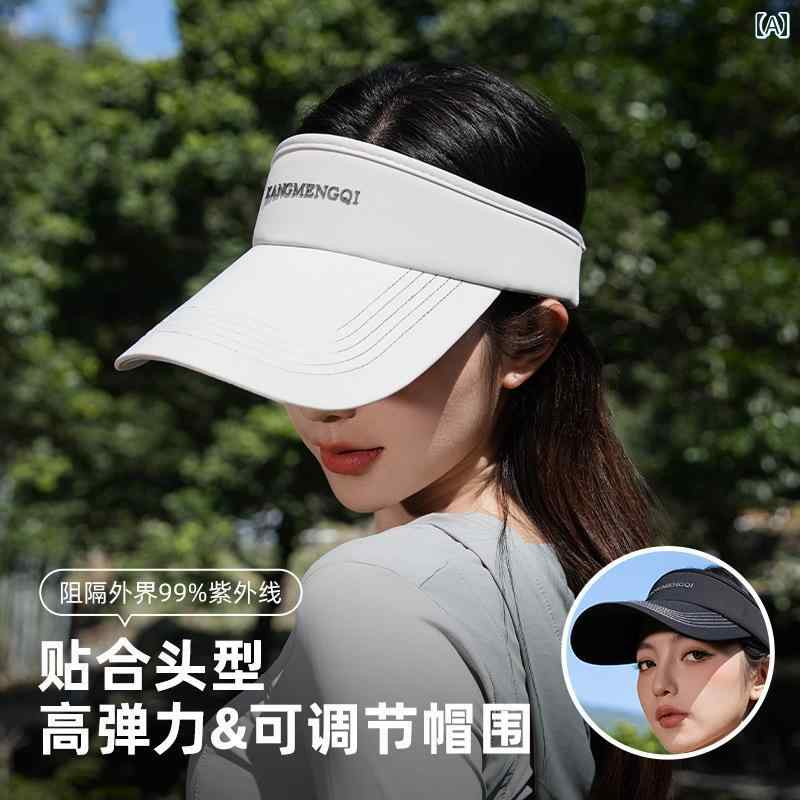 ゴルフ レディース サンハット 韓国 スポーツ キャップ 汗吸収 通気性 サンシェード トップ 帽子 顔 小..