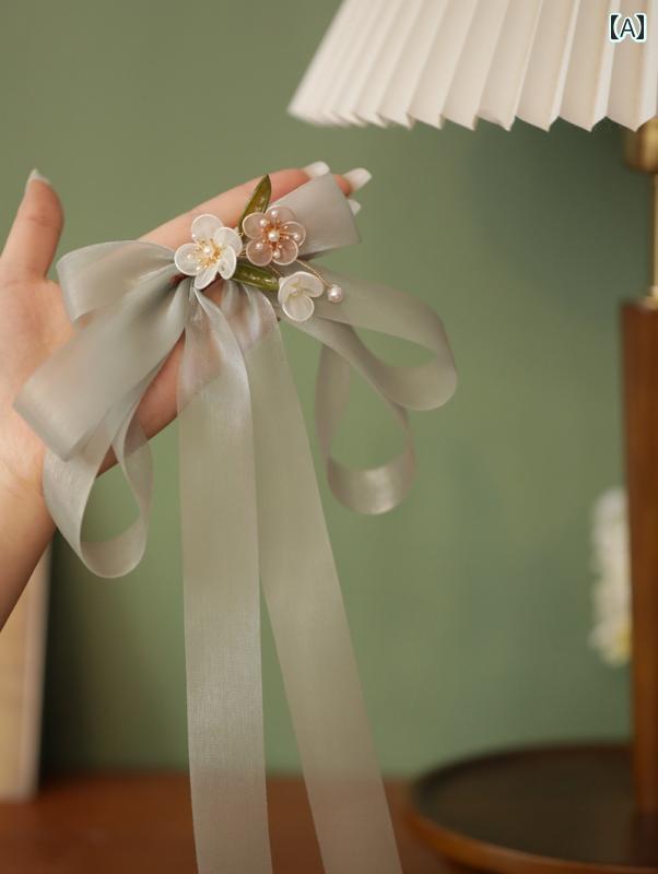 アクセサリー 妖精 美人 レトロ 風 ヘア ピン 蝶 結び ロリータ ヘッド ドレス ル カオ カラー後頭部 クリップ カジュアル