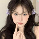 妖精と エレガント 紫色 椿の 花 小さめ ヘア ピン 甘い ヘッド フラワー アクセサリー サイド クリップ ビーチ カジュアル