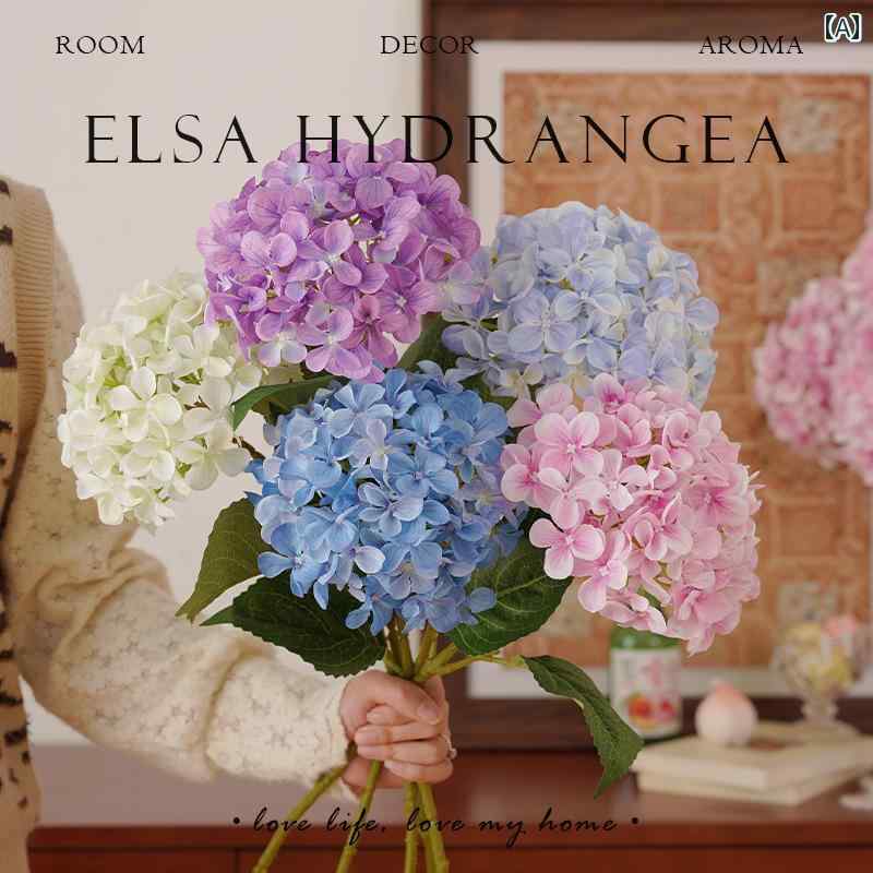 シミュレーション 3D プリント アジサイ リアルな フラワー フラワーアレンジメント ウェディングフラワー マテリアル ホームデコレーション リビング ルーム フェイクフラワー