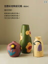 北欧の おしゃれ ペイント モランディ 陶器の 花瓶の 装飾 品 リビング ルームの フラワーアレンジメント 豪華 ホーム テレビキャビネットの