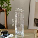 花瓶の 装飾 リビング ルーム フラワーアレンジメント 氷河 ガラス 透明 ライト 豪華 ユリ ローズ 水 耕 栽培 花な 高.シンプルスタイル
