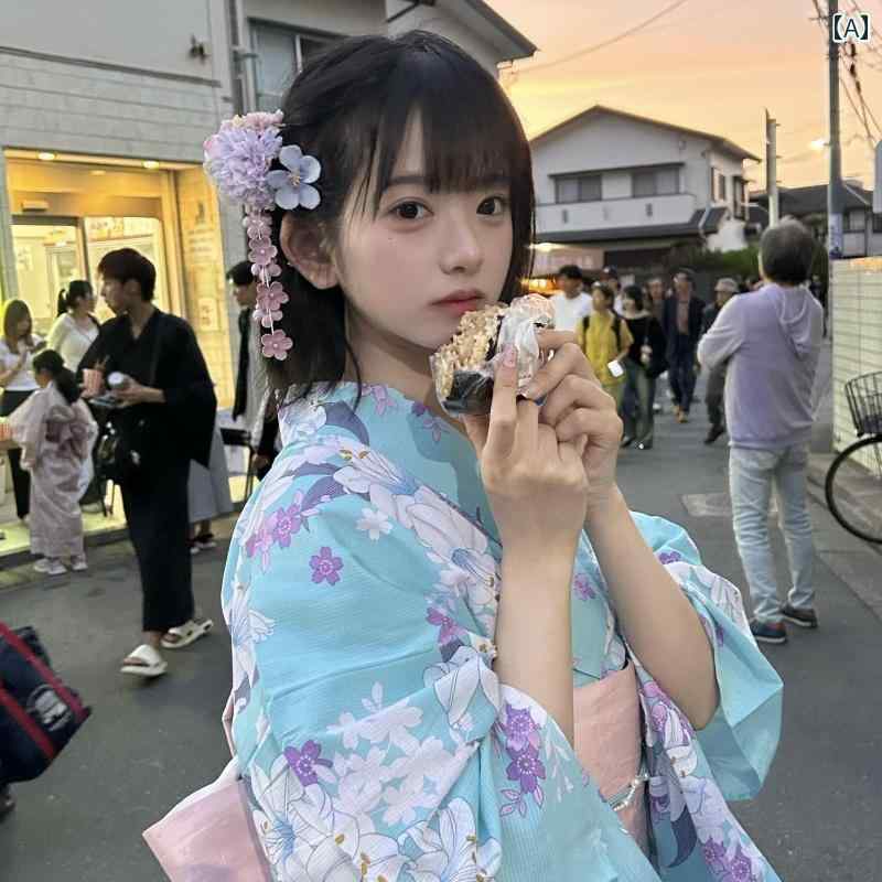 アジサイ 花 タッセル アクセサリー 和風 着物 ヘッド ドレス レトロ 漢服 バック プレス ヘアピン 旅行 写真 サイド クリップ