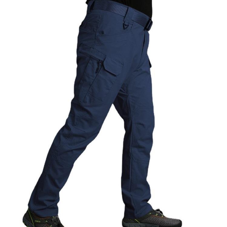 パンツ メンズ 男性用 カーゴパンツ ワークパンツ ミリタリー ズボン ボトムス 伸縮性 耐摩耗性 多ポケット 薄手 秋 高腰 ブラック カーキ