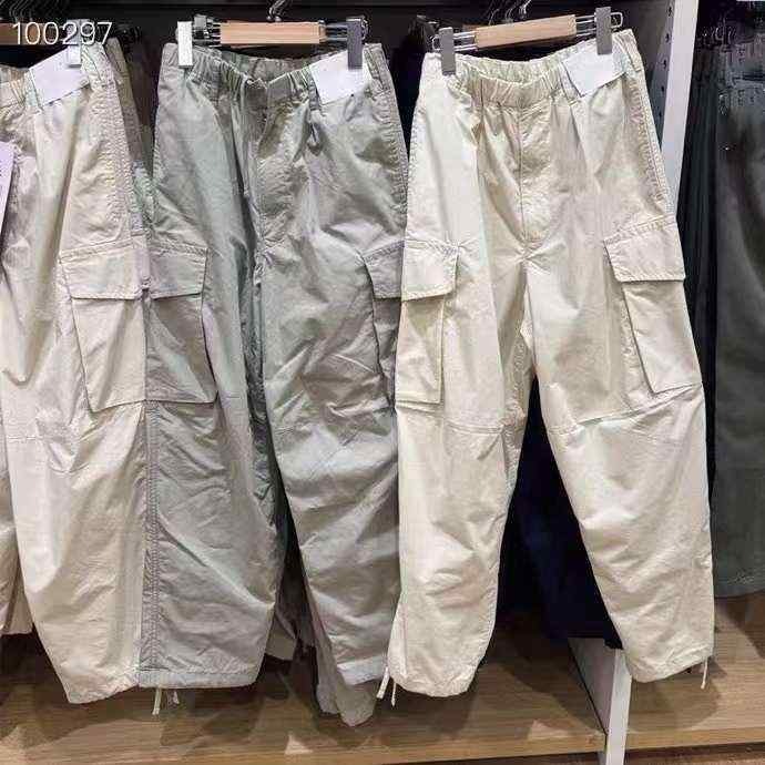 パンツ メンズ カーゴパンツ 作業着 ワークパンツ イージーパンツ リラックスパンツ ストレートパンツ ドローストリングパンツ 春秋 薄手 高弾性 伸縮性 多ポケット ブラック ベージュ オリーブ グレー