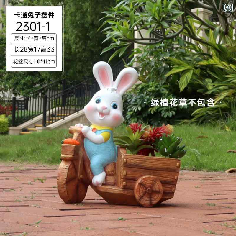 おしゃれ ウサギの 植木鉢 の 多 肉 植物 屋外の 中庭の バルコニー 幼稚園の レイアウトの 装飾 動物の 品.オシャレ