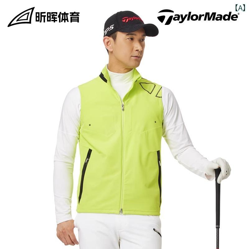 TAKEO KIKUCHI SPORT - ゴルフウェア メンズ 保温性 スポーツ ウェア 快適 ノースリーブ 防風 ベスト 男性 XXL SML XL ブラック ライトグリーン