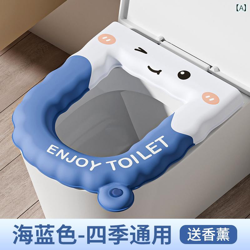 厚手 トイレ シート クッション 2025年新 防水 粘着 式 家庭用 ガスケット 四季 対応 ユニバーサルトイ..