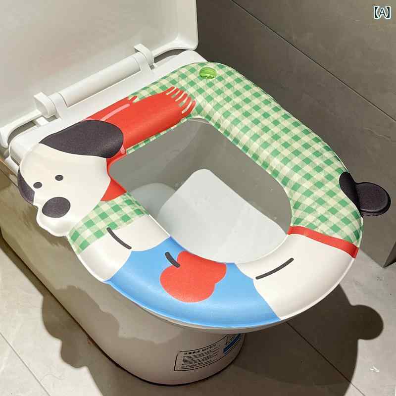 EVA アロマセラピー トイレ マット 粘着 家庭用 浴室 洗える 2025 厚手 リング.カラフルカラーオシャレ..