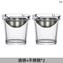 灰の 飛散 防ぐ 防風 灰皿 2025年 家庭用 ステンレス 漏斗 蓋 付き オフィス用 大型 かわいい おしゃれ コンパクト ガラス
