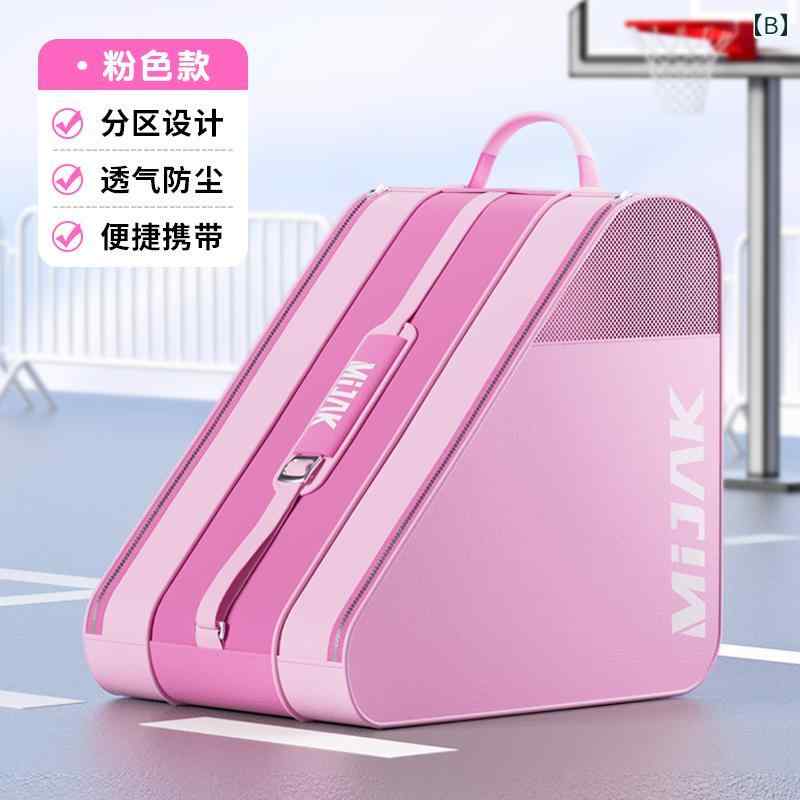 子供用 ローラー スケート シューズビッグバッグ 収納 厚手の 防水性 大容量の 3層 アイス ユニコーンピンク グレー ティーン 2